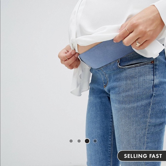 like new! asos design maternity jeans | US 8 - Picture 3 of 7
